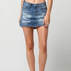 Vanilla Star Denim Blue Jean Skirt